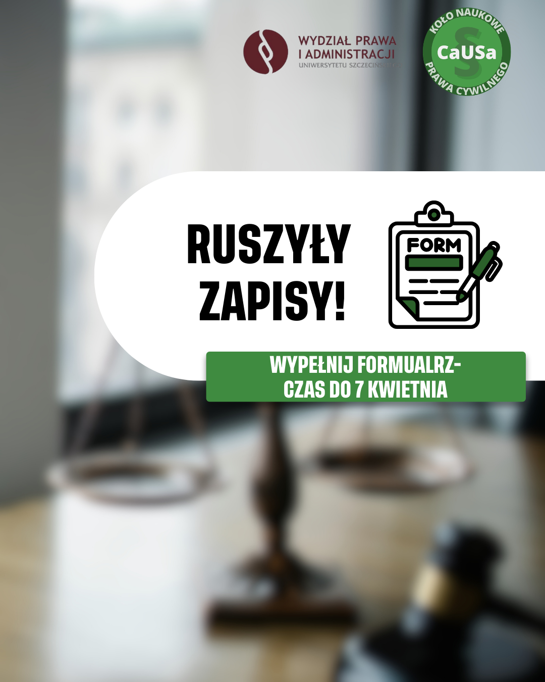 Plakat - II Ogólnopolski konkurs dla studentów prawa