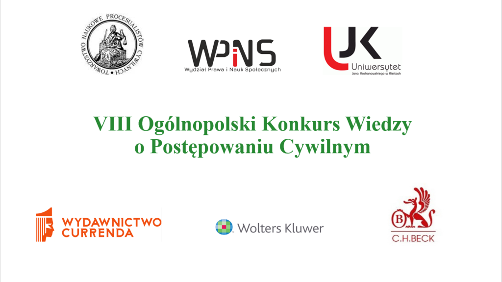 Plakat - VIII Ogólnopolski Konkurs Wiedzy o Postępowaniu Cywilnym
