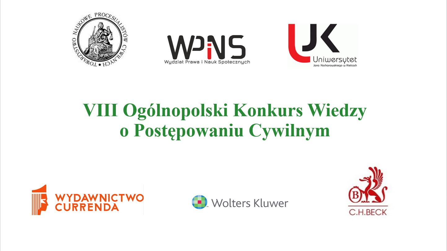 Plakat - VIII Ogólnopolski Konkurs Wiedzy o Postępowaniu Cywilnym