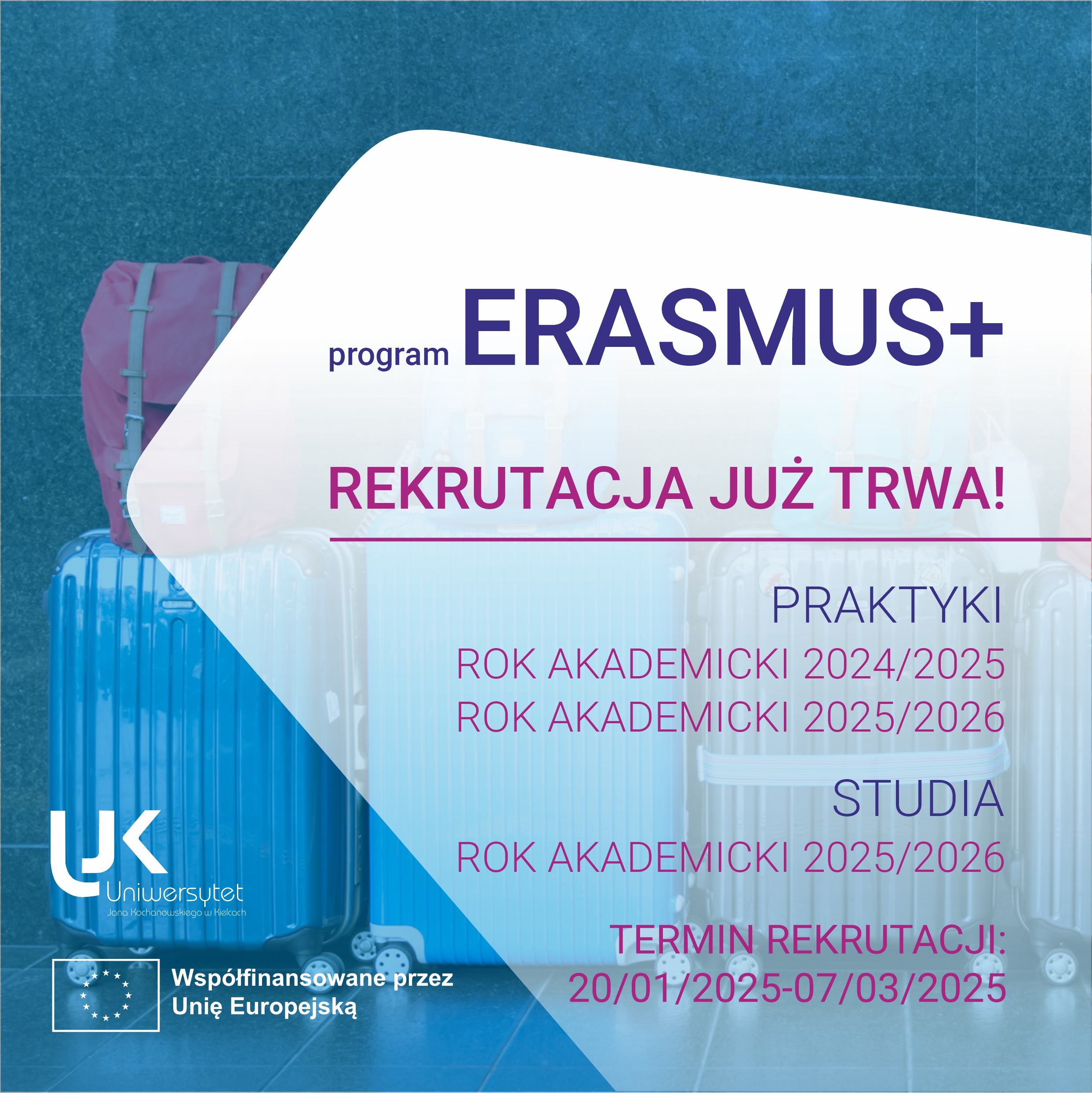 Erasmus plakat rekrutacja 25-26