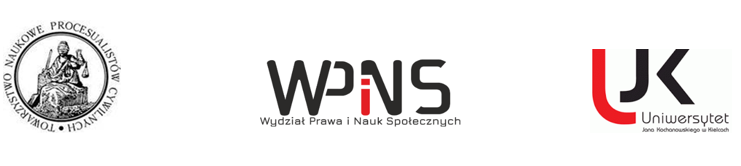 Grafika - patron logo- VIII Ogólnopolski Konkurs Wiedzy o Postępowaniu Cywilnym