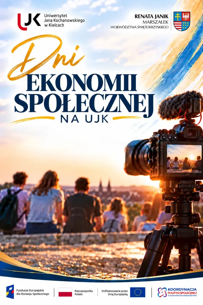 Plakat Dni Ekonomii Społecznej na UJK