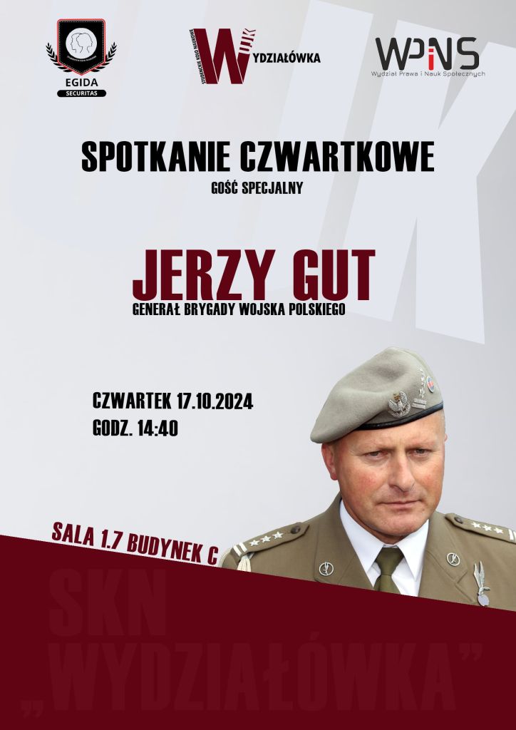 Plakat Spotkanie Jerzy Gut 17.10.2024