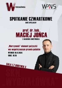 Plakat Spotkanie Maciej Jońca - 19.11.2024